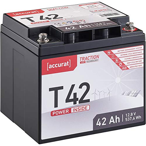 Accurat Traction 12V 42Ah LiFePO4 Lithium-Eisenphosphat Versorgungs-Batterie T42 LFP