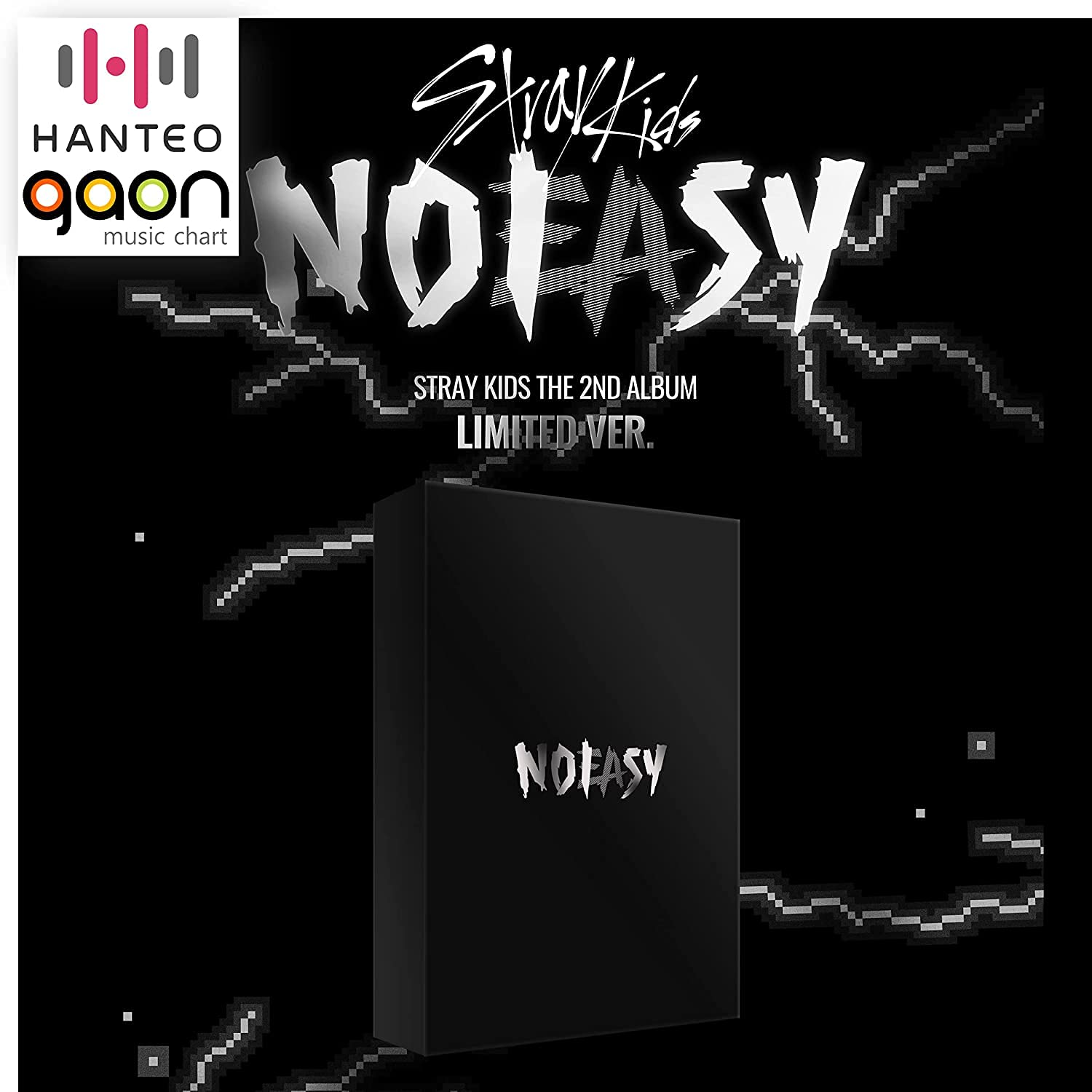 Stray Kids – NOEASY [Limited Ver.] (2. Album) Album + Kulturkoreanisches Geschenk (dekorative Aufkleber, Fotokarten)