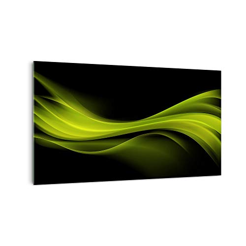 DekoGlas Küchenrückwand 'Grüne Wellen' in div. Größen, Glas-Rückwand, Wandpaneele, Spritzschutz & Fliesenspiegel