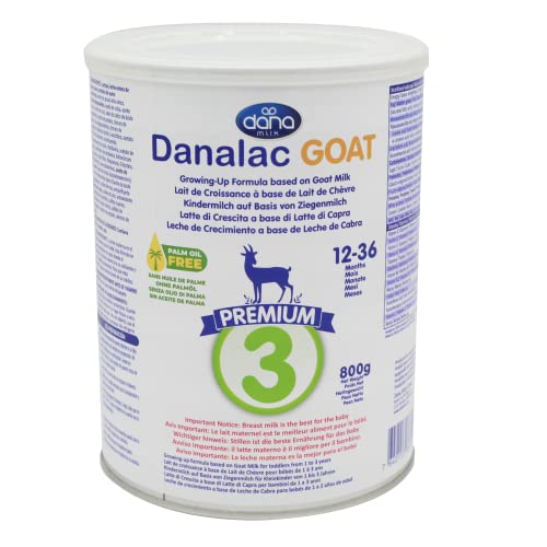 Danalac Advanced Goat Milk Growing Up Formula 800 g Stage 3 Babymilchpulver für Kleinkinder und Babys im Alter von 1–3 Jahren – (1 Stück)