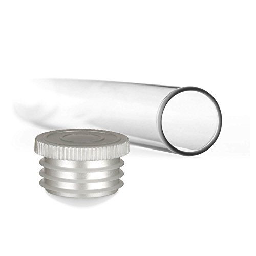 Tuuters 100x Glas Reagenzgläser mit Lamellen-Stopfen (Verschluss) in Silber (160 x Ø16 mm)