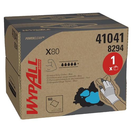 WypAll, 8294, X80 BRAG Box Tücher, 1-lagig, blau, 1 Box x 160 Tücher