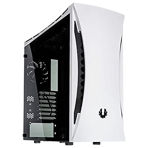 Midi-Tower "BitFenix Aurora" von BitFenix, weiß; PC-Gehäuse mit SofTouch-Oberfläche und Seitenteilen aus getöntem Hartglas, mit bis zu fünf Lüftern montierbar, 1 x 120 mm, Hauptplatine E-ATX, ATX, Micro-ATX oder Mini-ITX