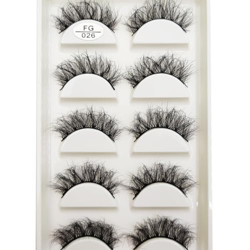 FULIMEI 16 Stil 5 0/100 Paar dicke Wimpern natürliche falsche Wimpern weiche gefälschte Wimpern Wispy Make-up Faux (Color : 5 Pairs FG026, Size : 20Boxes 100Pairs)