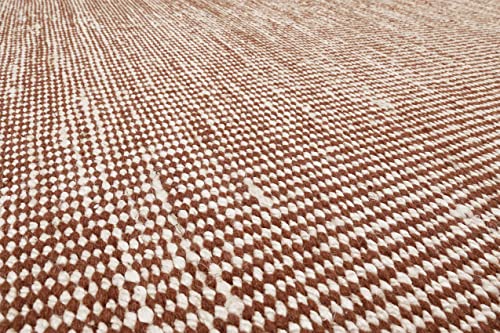 wecon home Teppich, Läufer, Kurzflor, nachhaltig, Natur, modern aus Jute und Wolle, bestens geeignet für Wohnzimmer, Flur » Toulouse « (160 x 230 cm, rotbraun beige)