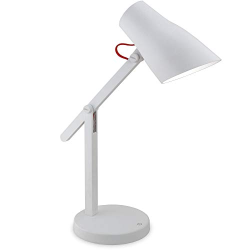 FeinTech LED Tischlampe mit Akku Touch Dimmer Kabellos & USB aufladbar Weiß
