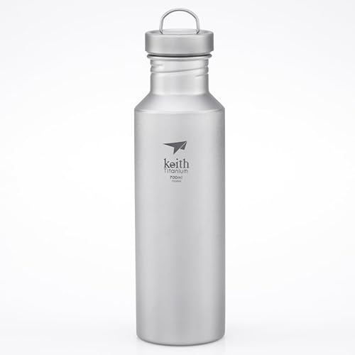 Keith Titanium Wasserflasche für Outdoor Camping Titan Sport Wasserkocher (700ml)