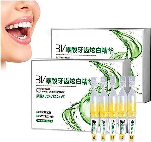 2 pcs TLOPA Ampoule Toothpaste,TLOPA Ampoule Tooth Serum,3V Fruit Acid Teeth Whitening Essence, Stain Remover for Teeth