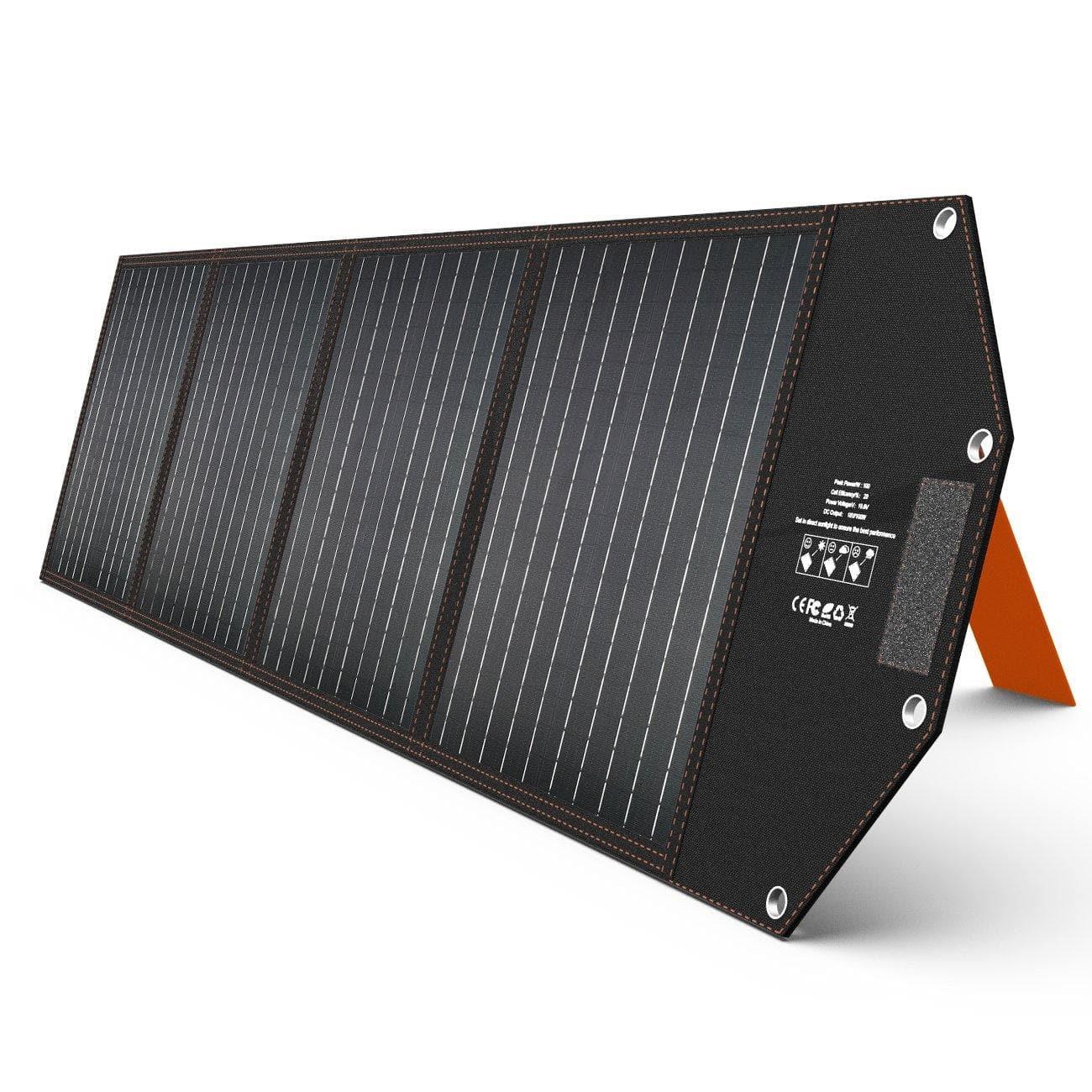 Hyrican Solar Modul PV-100X1 100Watt / 18V Monokristalline Siliziumzellen, Solarpanel mit DC-Anschluss für Powerstation für UPP600