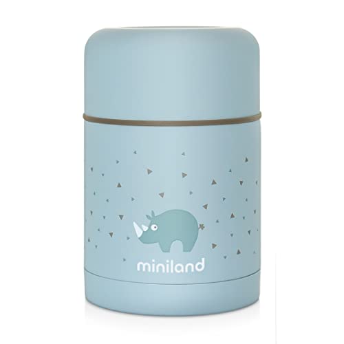 Miniland Isolierbehälter 600ml für Babynahrung - SILKY FOOD THERMOS AZURE