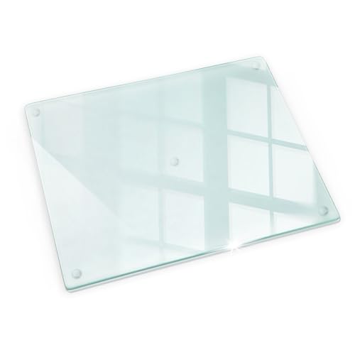 Tulup Schneidebrett für küche Hartglas Transparent 52x40 cm
