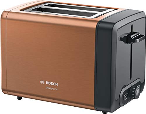Bosch TAT3P420DE DesignLine Kompakt Toaster, Edelstahl/schwarz