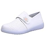UELEGANS Sicherheitsschuhe Arbeitsschuhe Damen Leicht Atmungsaktiv Schutzschuhe Sportlich Schuhe, Weiß 33-41,D,33