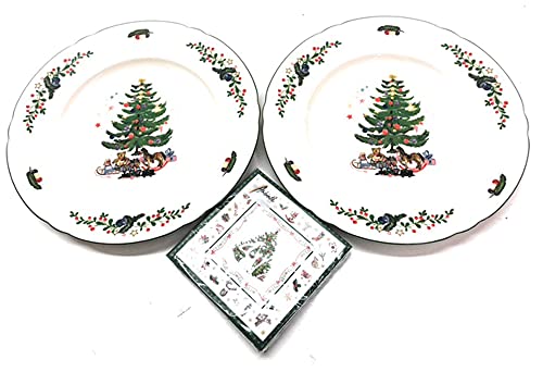 Marie Luise Weihnachten Speiseteller Ø 25cm mit Servietten 3er Set Weihnachtsgeschirr