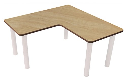 Mobeduc Kinder L-förmigen Tisch, Holz, Buche, Größe 4, 90 x 45 x 64 cm