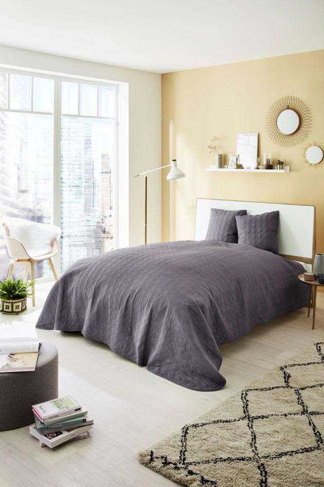 IBENA Tagesdecke "Sonio", mit schöner Steppung, aus 100% Kunstfaser, Tagesdecke für Einzelbetten oder Doppelbetten, pflegeleichtes Plaid, STANDARD 100 by OEKO-TEX zertifiziert 2