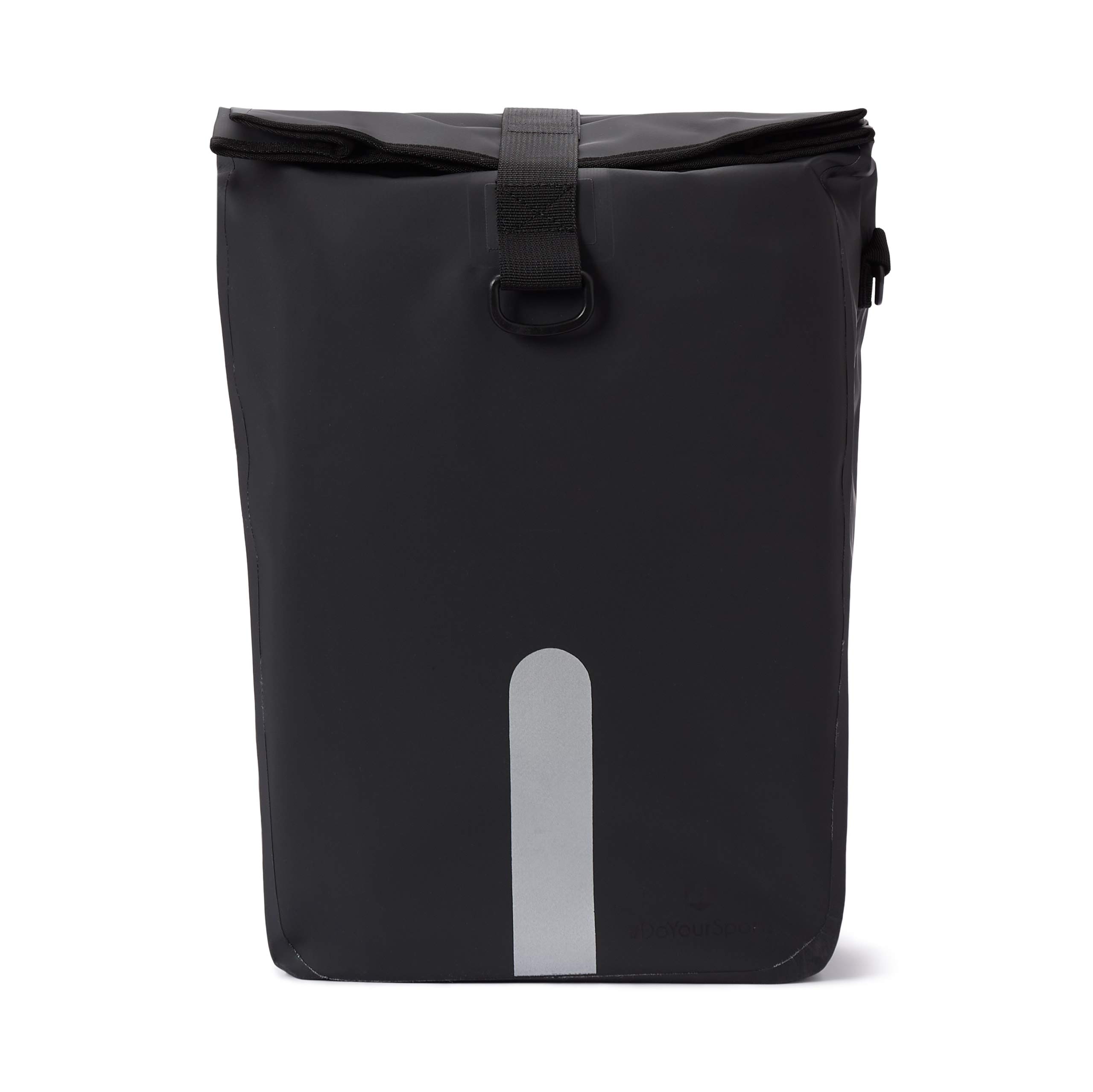 #DoYourOutdoor 3in1 Hinterradtasche mit praktischem Schnellverbindungssystem für Gepäckträger | Wasserdicht & Reflektierend - 21 Liter Rolltop-Fahrradtasche mit Schultergurt, Tragegriff - schwarz