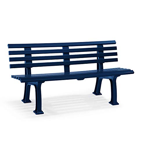 Gartenbank, 3-Sitzer, L 1500 mm, blau