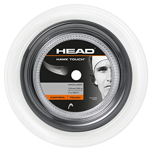 HEAD Unisex-Erwachsene Hawk Touch (200m Reel) Tennis-Saite, anthrazit, 17