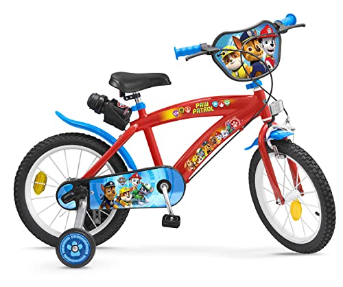 16 Zoll Disney Kinder Jungen Fahrrad Kinderfahrrad Jungenfahrrad Kinderrad Rad Bike Paw Patrol Blau Rot