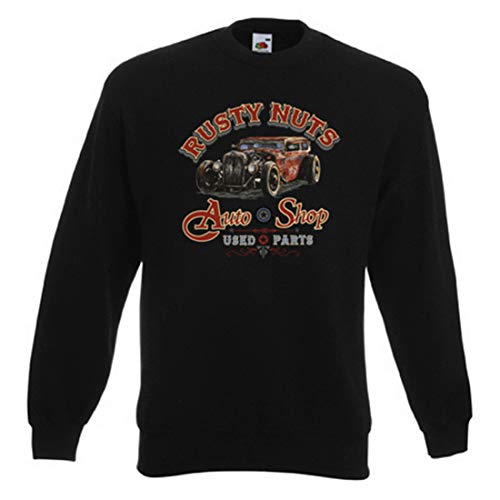Herren Sweatshirts - Rusty Nuts - Auto Shop Used Parts - Coole Männer Sweater schwarz Geburtstag-Geschenke mit hochwertigem Druck