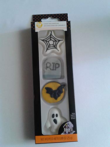 Candy Decorations 4/Pkg-Web, Tombstone, Bat Moon & Ghost