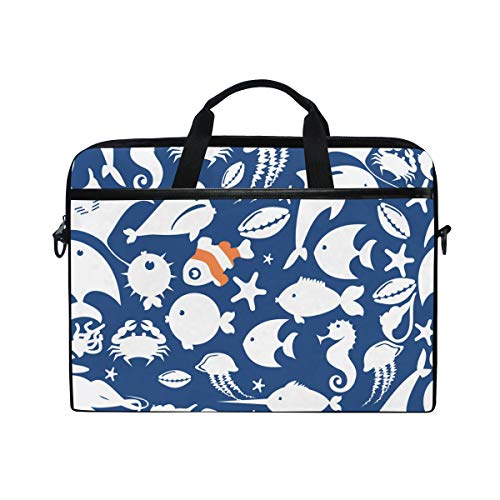 LUNLUMO Pattern of Fish 15 Zoll Laptop und Tablet Tasche Durable Tablet Sleeve for Business/College/Women/Men