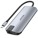Unitek 5-in-1 USB-C Ethernet Hub mit HDMI und 100W Power Delivery | D1028A | USB-C zu HDMI 2.0 | Gigabit Ethernet | USB 3.1 Gen 2 | 4K@60Hz