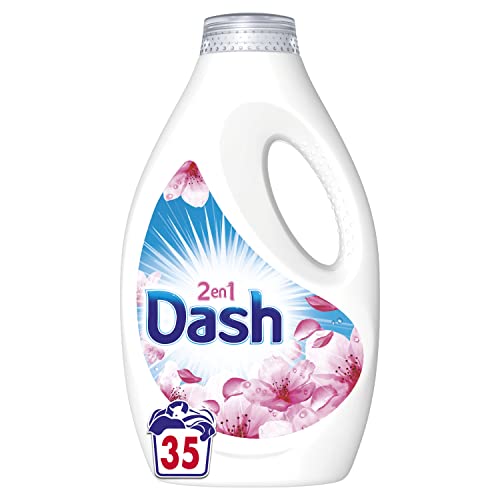 Dash 2in1 Flüssigwaschmittel, 35 Waschgänge, Kirschblüten und Rosenwasser, extrem reinigend und langanhaltende Frische