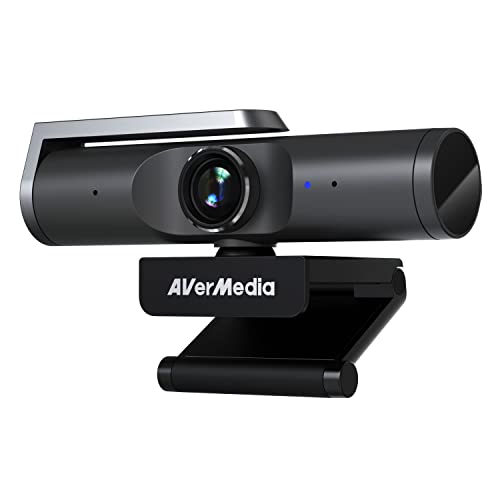 AVerMedia PW515 4K Ultra HD Autofokus Webcam mit Mikrofon, AI-gesteuerte Lösungen, hohe und niedrige Lichtfähigkeiten, 100° breiter FOV, Skype, PC/Mac
