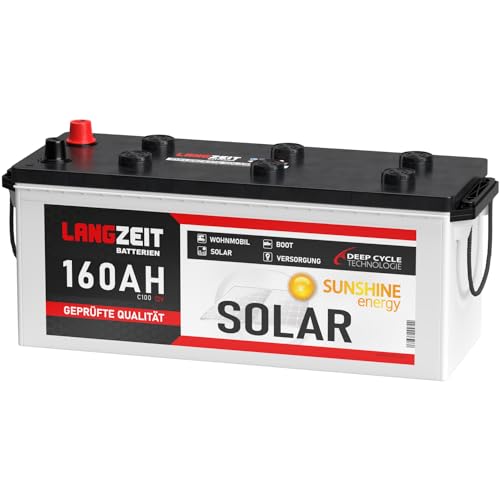 Solarbatterie 160Ah 12V Wohnmobil Boot Wohnwagen Camping Schiff Batterie Solar