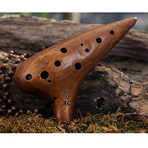 Okarina 12 Löcher Holz Ocarina Alto C Ton Ocarina Für Anfänger Kinder Musikinstrument Instrumente Mit Tasche Kazoo