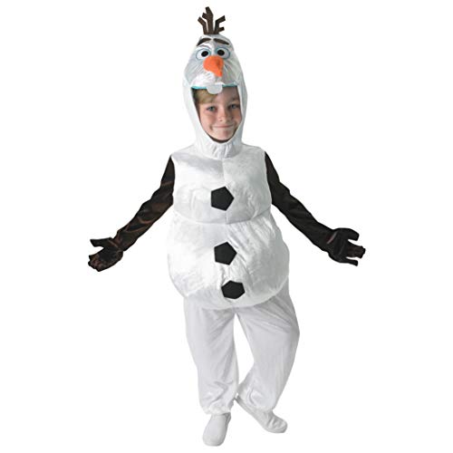 Jungen Offiziell Disney Olaf Frozen weiß Schneemann büchertag Woche Weihnachtskostüm Outfit Alter 2-6 Jahre - Weiß, 3-4 Years