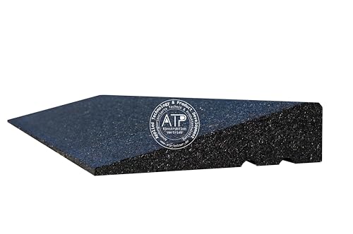 Bordsteinrampe aus Gummi 75mm, 100X30x7,5cm, Auffahrrampe geeignet für Autos, Motorrad, Gabelstapler, Bordsteinkeil Farbe: Schwarz