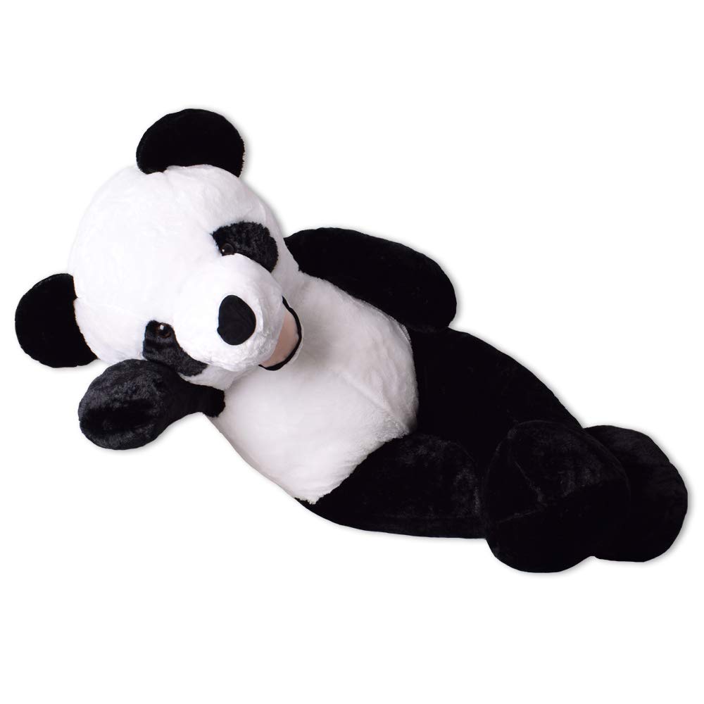 TE-Trend XXL Teddybär Panda Teddy Riesen Kuscheltier Pandabär Panda Plüschtier 160 cm Weiß Schwarz