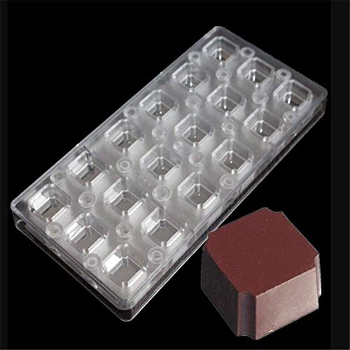 3D magnetische Polycarbonat-Form für Schokolade, Süßigkeiten, Zuckerwerk, Küche, transparent, DIY-Form (quadratisch)