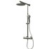 SCHULTE Duschsystem »Classic«, HxT: 155,4 x 43,4 cm, Messing, inkl. Thermostat - silberfarben