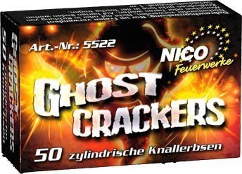 Nico Ghost Crackers Knallerbsen 10 x 50er Schachtel zylindrisch 5522