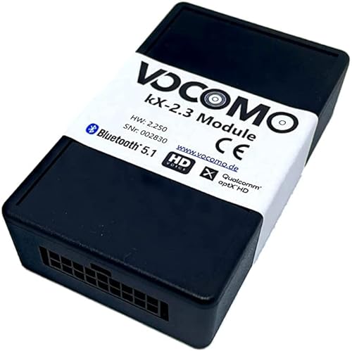 VOCOMO kX-3 V1 Bluetooth Freisprecheinrichtung mit Musik-Streaming für VW, Skoda, Seat