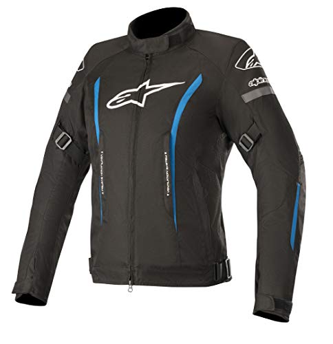 Alpinestars Motorradjacken Stella Gunner V2 Wp Jacket Black Bright Blue, Schwarz/Blau, L