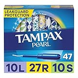 Tampax Pearl Tampons aus Kunststoff, leicht, regulär, super Saugfähigkeit, geruchlos, 50 Stück