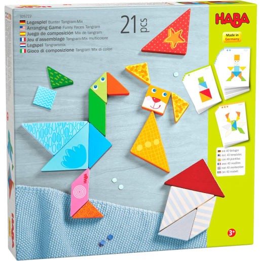 HABA 305778 - 3D-Legespiel Tangram-Würfel, Legespiel ab 2 Jahren, made in Germany
