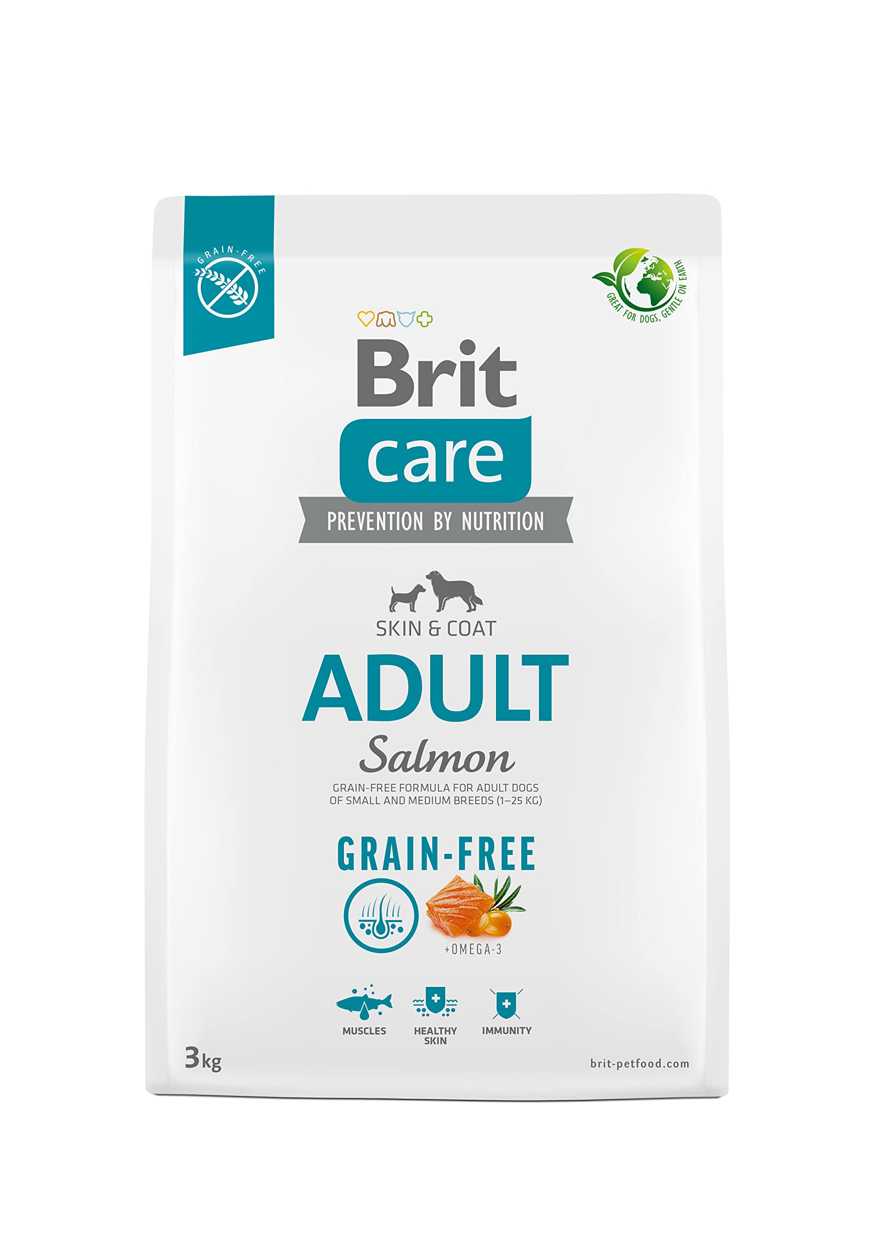 Dry Food for Adult Dogs - BRIT Care Grain-Free Adult Salmon - 3 kg