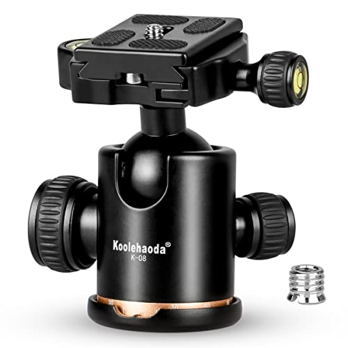 koolehaoda K-08 Aluminium Kamera Stativ Kugelkopf mit Schnellwechselplatte für DSLR Kamera-Stativ