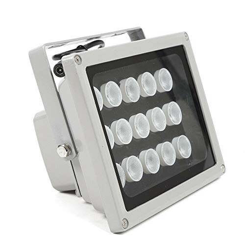 SHZICMY Infrarot Scheinwerfer 30W 15 LED IR Infrarot-Beleuchtungslampe Sichtbereich von 45 ° Nachtsicht Licht Scheinwerfer für Scheune Patio Überwachungskamera Nachtsichtgerät