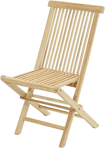 Ploß Outdoor furniture Milford Klappstuhl, Eco Teak Natur, 48 x 60 x 90 cm