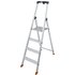 KRAUSE Stufen-Stehleiter »MONTO Solido«, 4 Sprossen, Aluminium - silberfarben