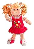 Heless 700 - Stoffpuppe Mädchen Lili mit feschem Kordkleid und Ringelshirt, ca. 42 cm große Weich-Puppe zum Kuscheln, Spielen und Liebhaben
