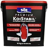 Söll 81894 Premium KoiStabil Teichstabilisator 10 kg - effektiver Wasseraufbereiter reguliert pH-Wert und KH-Wert für messbar besseres Teichwasser im Gartenteich Fischteich Koiteich, Koi-gerecht
