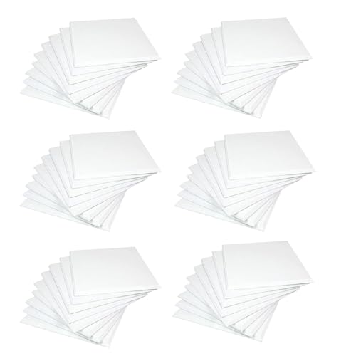AutoSwan Akustik Platten Weiß 72 Stück Abgeschrägte mit Hoher Dichte für Wand Dekoration und Akustik Behandlung